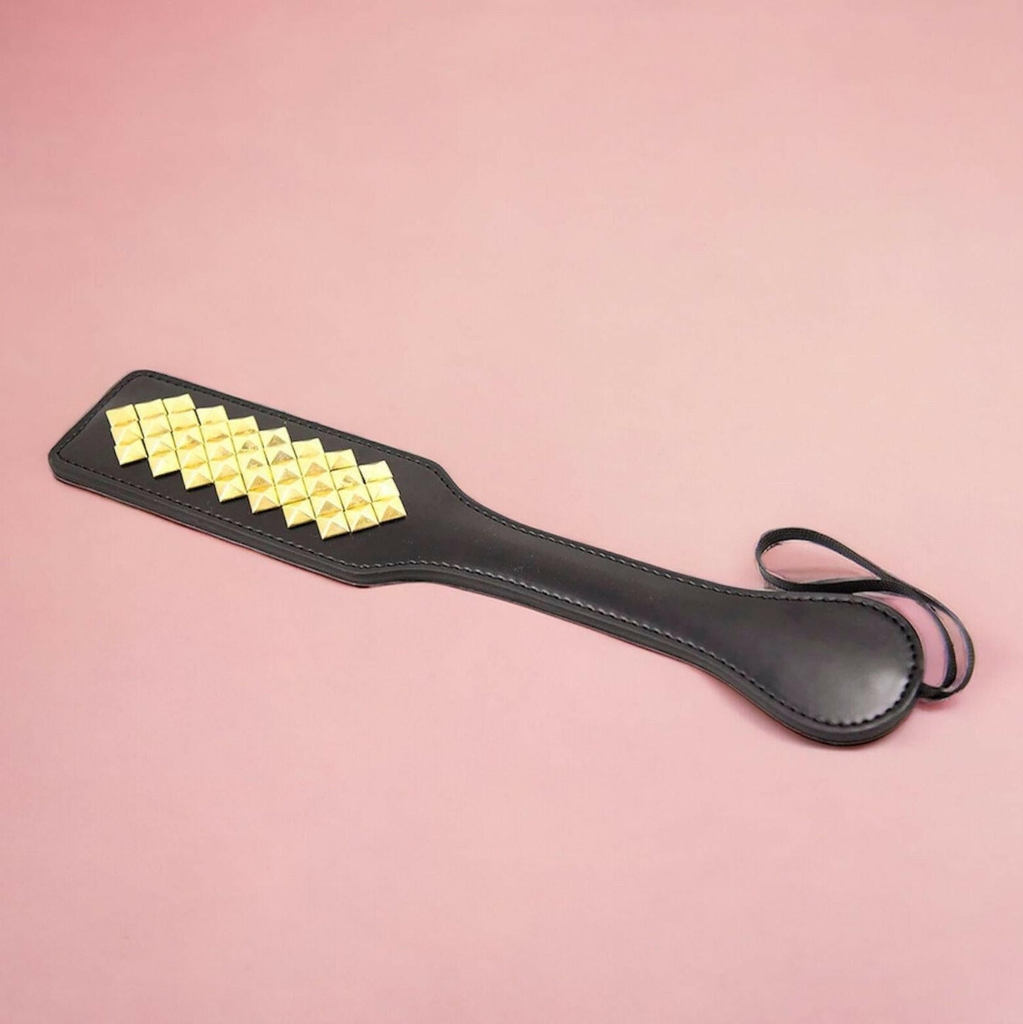 Double-Sided black leather spanking Paddle