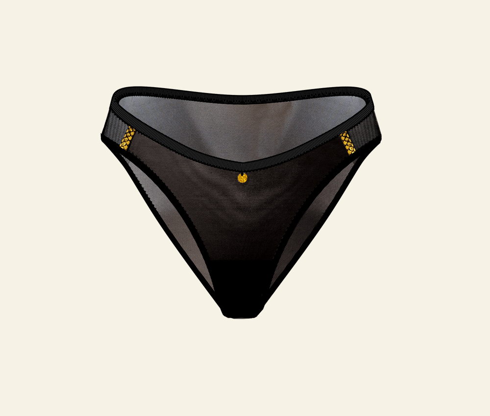 Rock & Lola Black Sheer Mesh Knickers